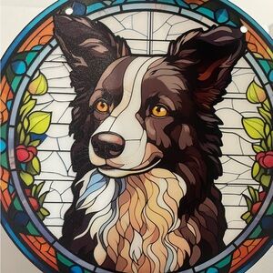 Suncatcher Acrylic Border Collie Dog Home Cottage Decor New